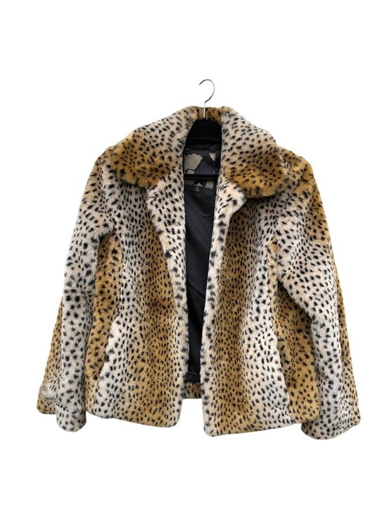 Cole B. Original Jackets & Blazers - Cole B. Original Coat Cheetah Print Faux Fur Womens M Collar Pockets Jacket